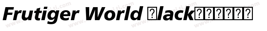 Frutiger World black字体转换